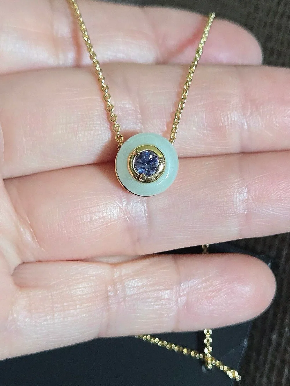 Coach Gold💛 Raised Slider Disc📀 Pendant Necklace